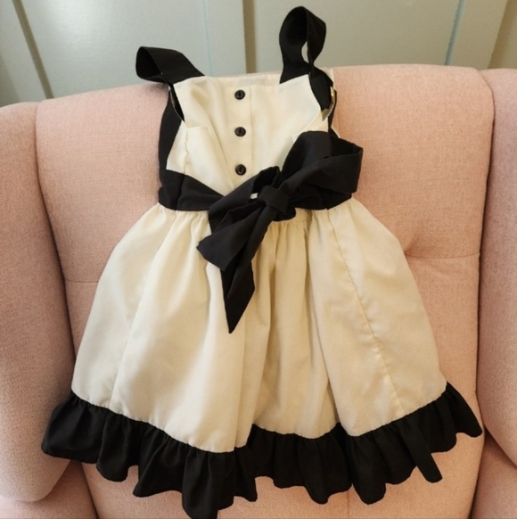 Htf Well dressed wolf 4t black striped dress vintage style pinafore smocked - Picture 2 of 7